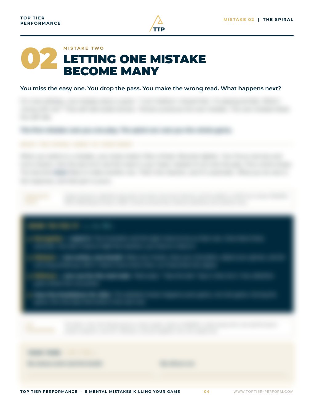 Mistake 02, Letting one mistake become many, preview page