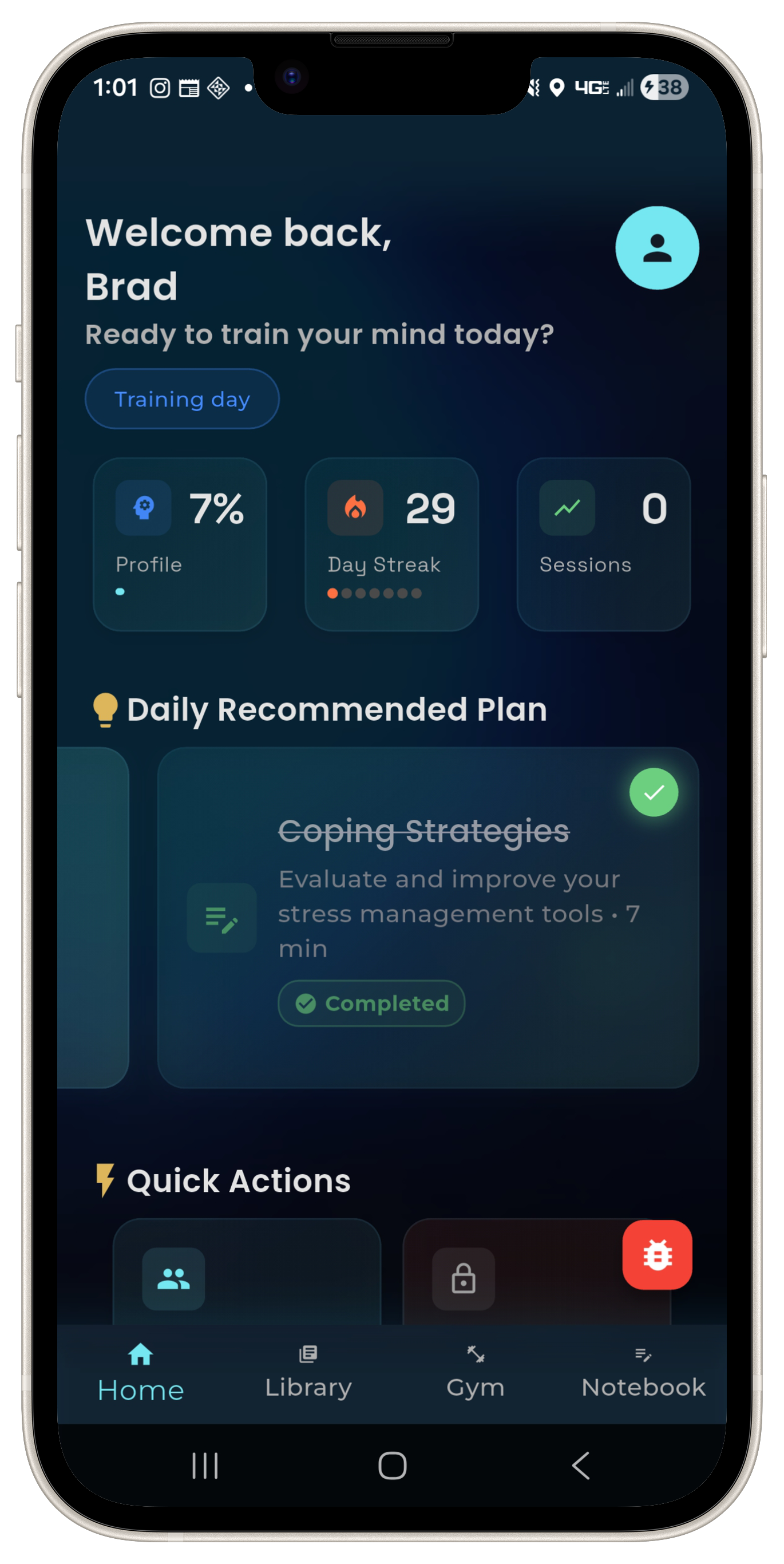 TTP app on a phone
